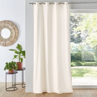 Штора Однотонная 100 хлопок Panama 180 x 140 см бежевый LA REDOUTE INTERIEURS  фото, kupilegko.ru